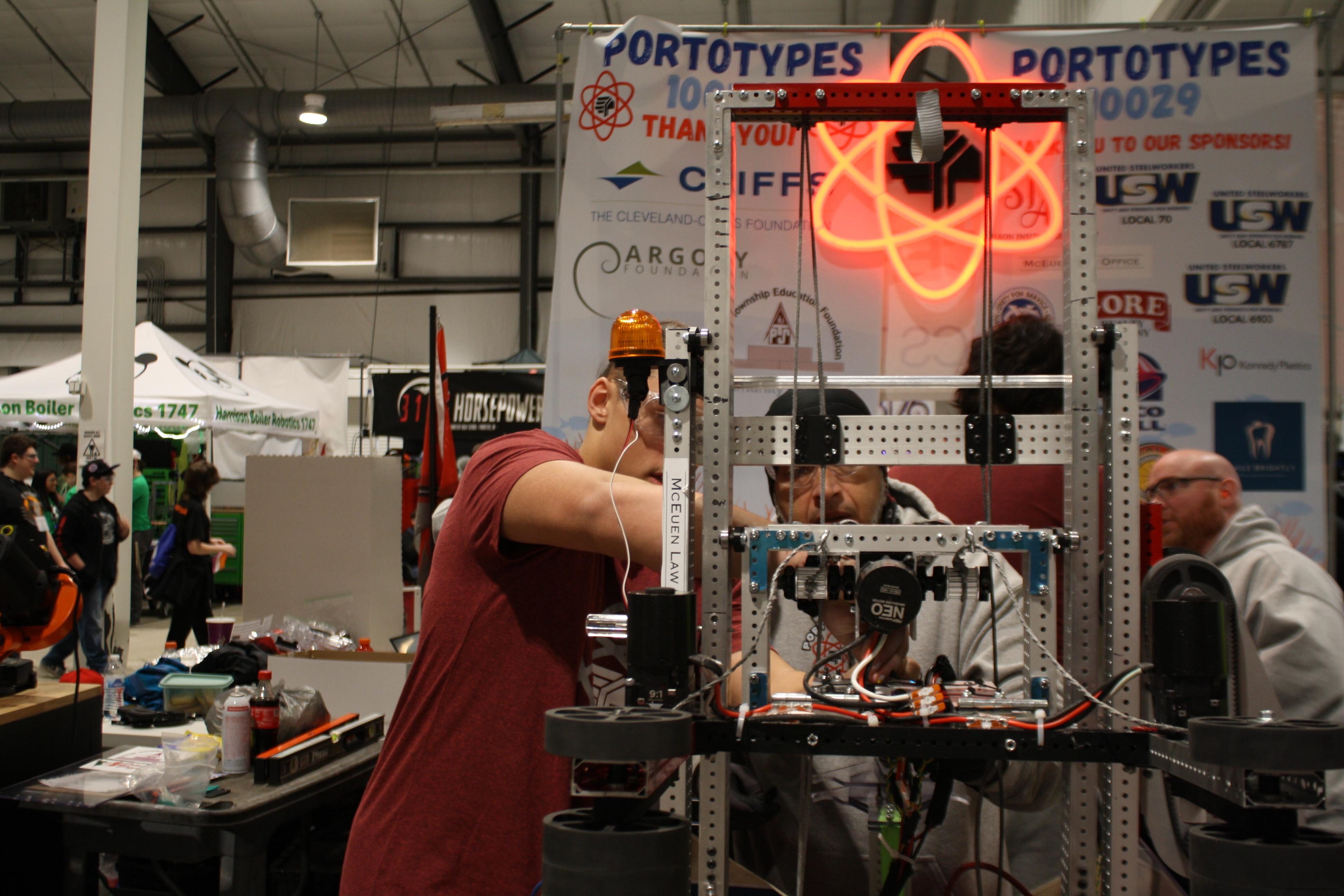 Mechanical lead fixing something